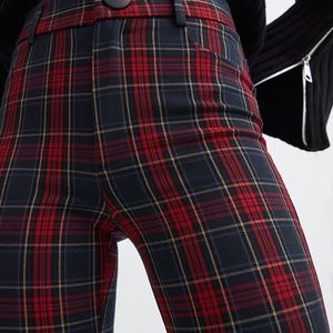 Zara plaid stretch pants